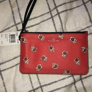 Coach floral wristlet